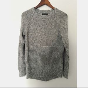 Banana Republic Gray Wool Crew Neck Sweater